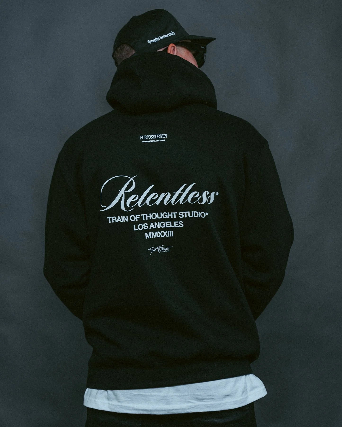 Relentless | Black Pullover Hoodie - Image 3