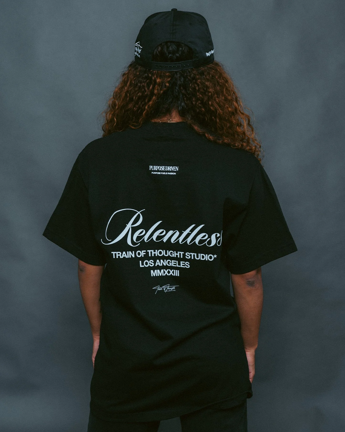 Relentless | Heavyweight Black Graphic Tee - Image 3