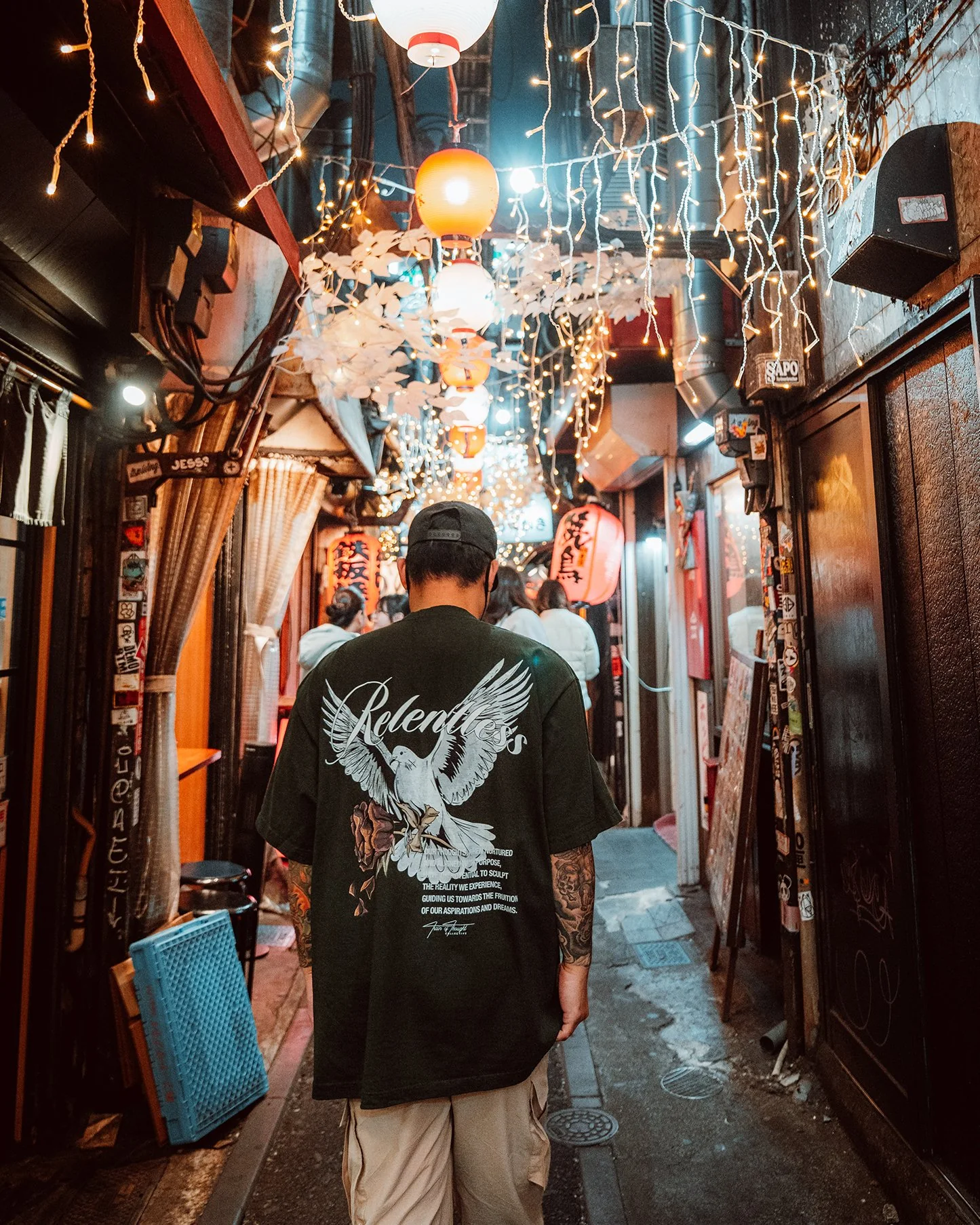 Relentless Dove | Oversized Green Graphic Tee - Image 2