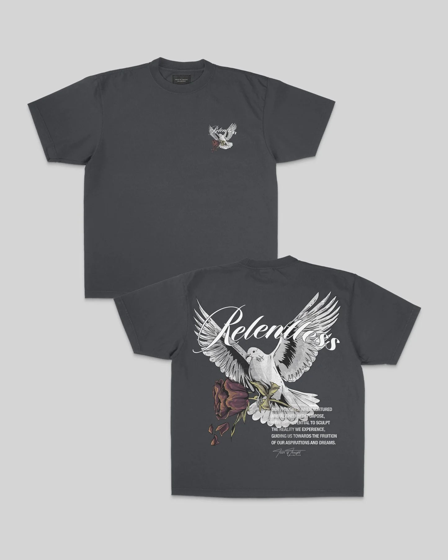 Relentless Dove | Oversized Shadow Graphic Tee