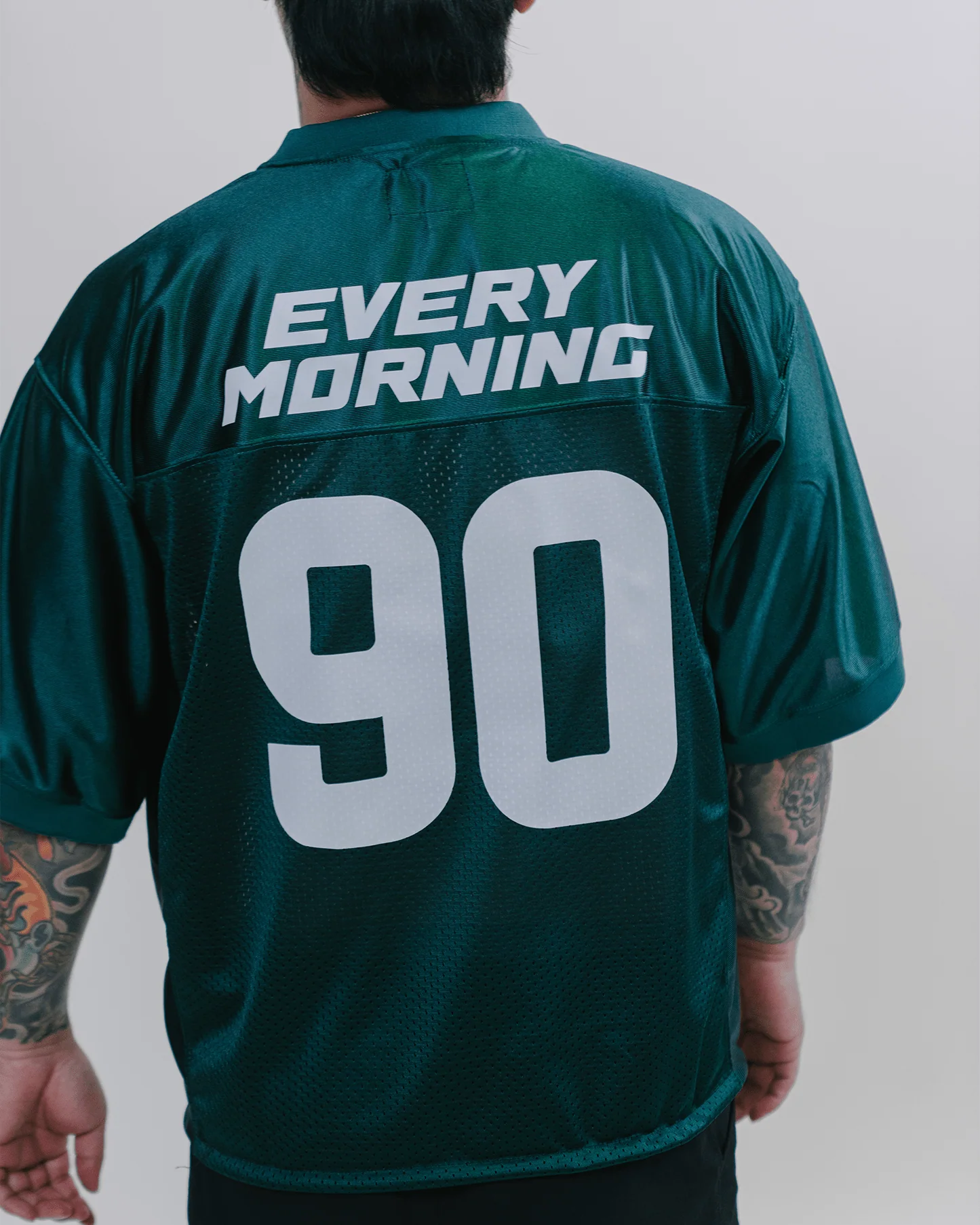 Rnb Every Morning V1 | Cropped Green Football Jersey - Image 4