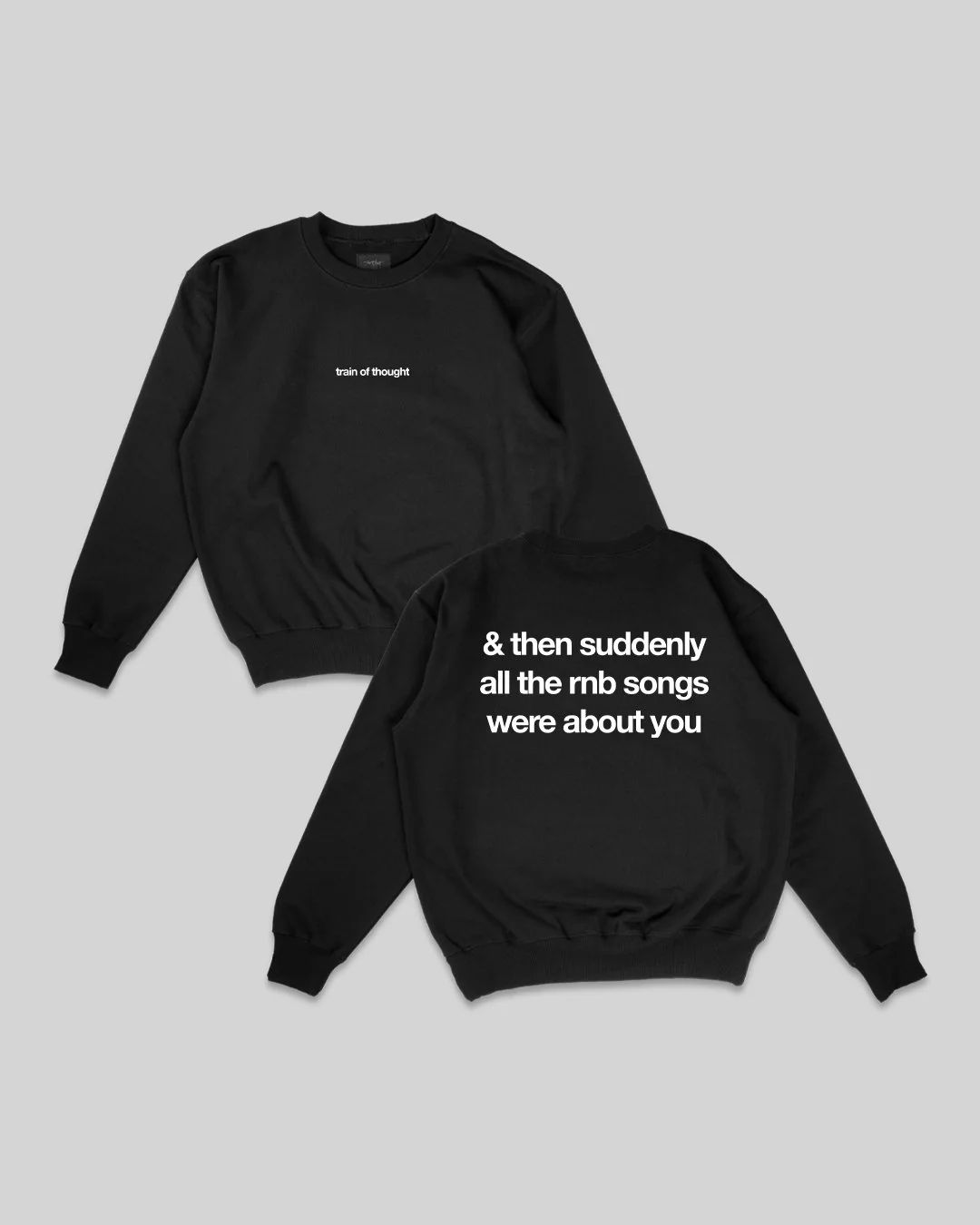 Rnb Songs | Black Crewneck Sweatshirt