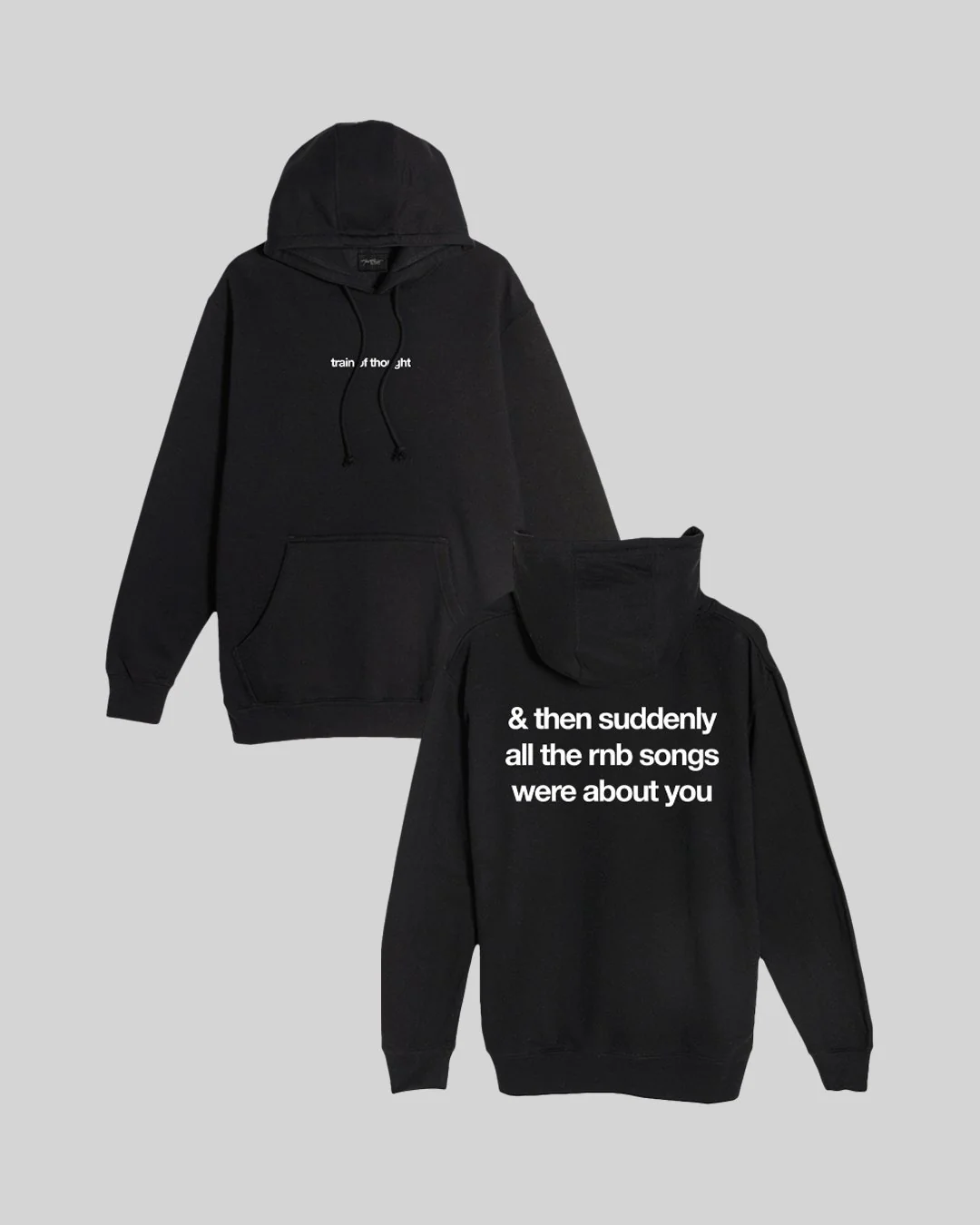 Rnb Songs | Black Pullover Hoodie