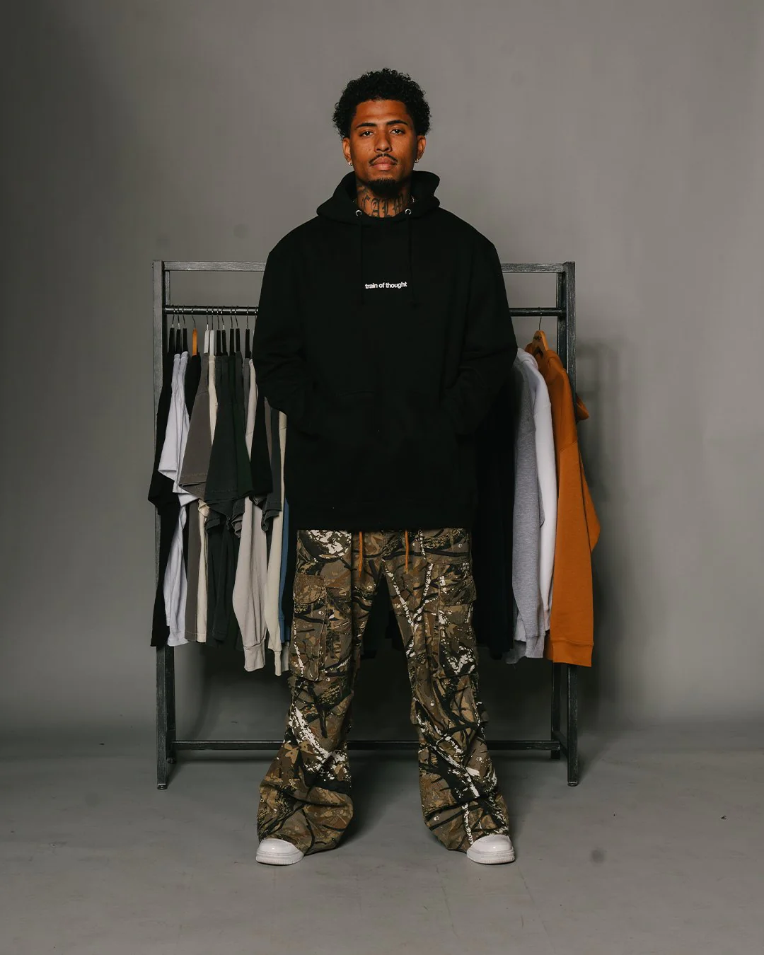 Rnb Songs | Black Pullover Hoodie - Image 3