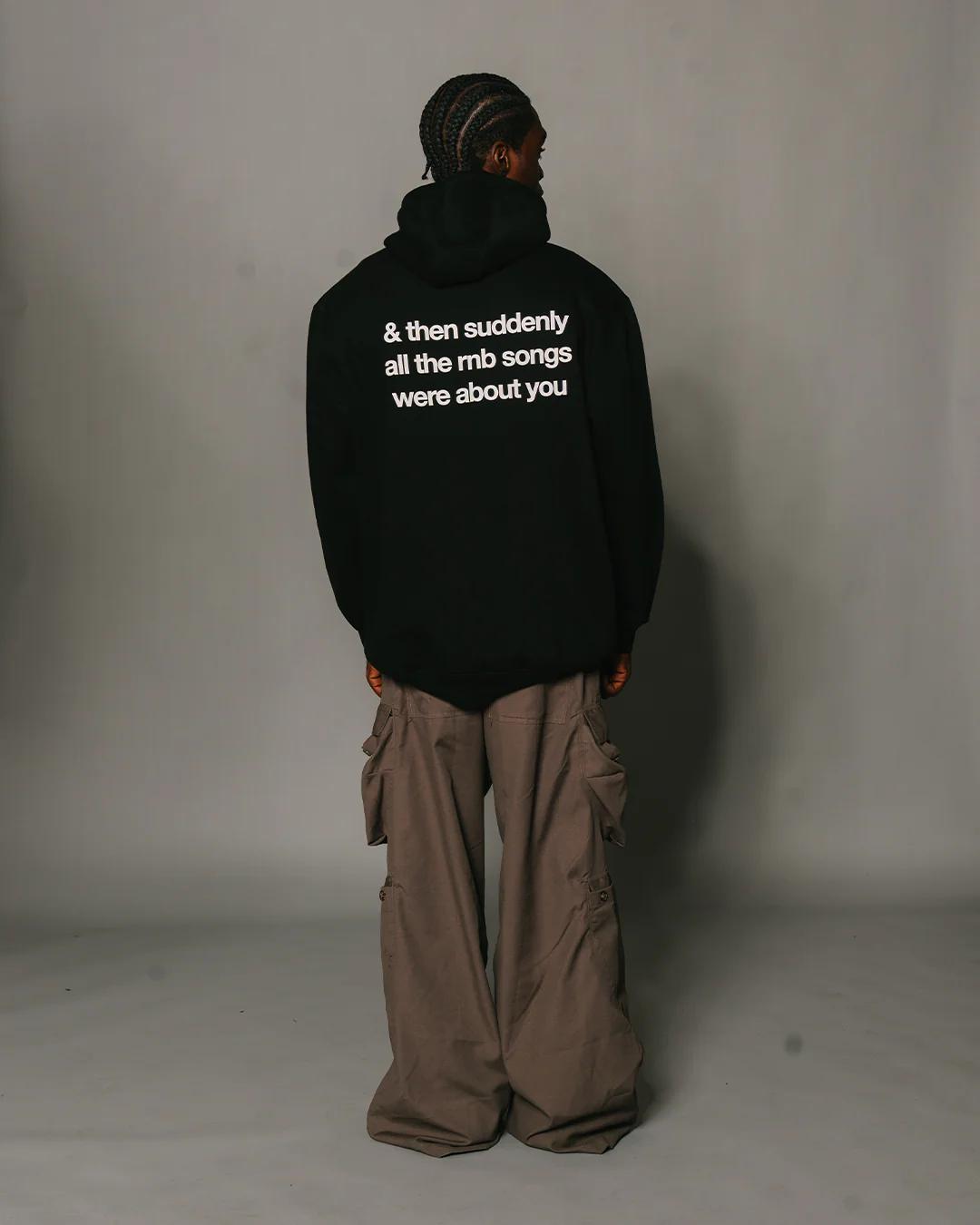 Rnb Songs | Black Pullover Hoodie - Image 5