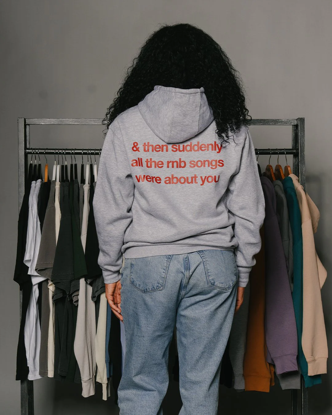 Rnb Songs | Heather Grey Pullover Hoodie - Image 5