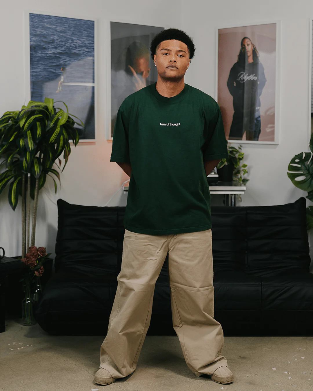 Rnb Songs | Oversized Green Graphic Tee - Image 3