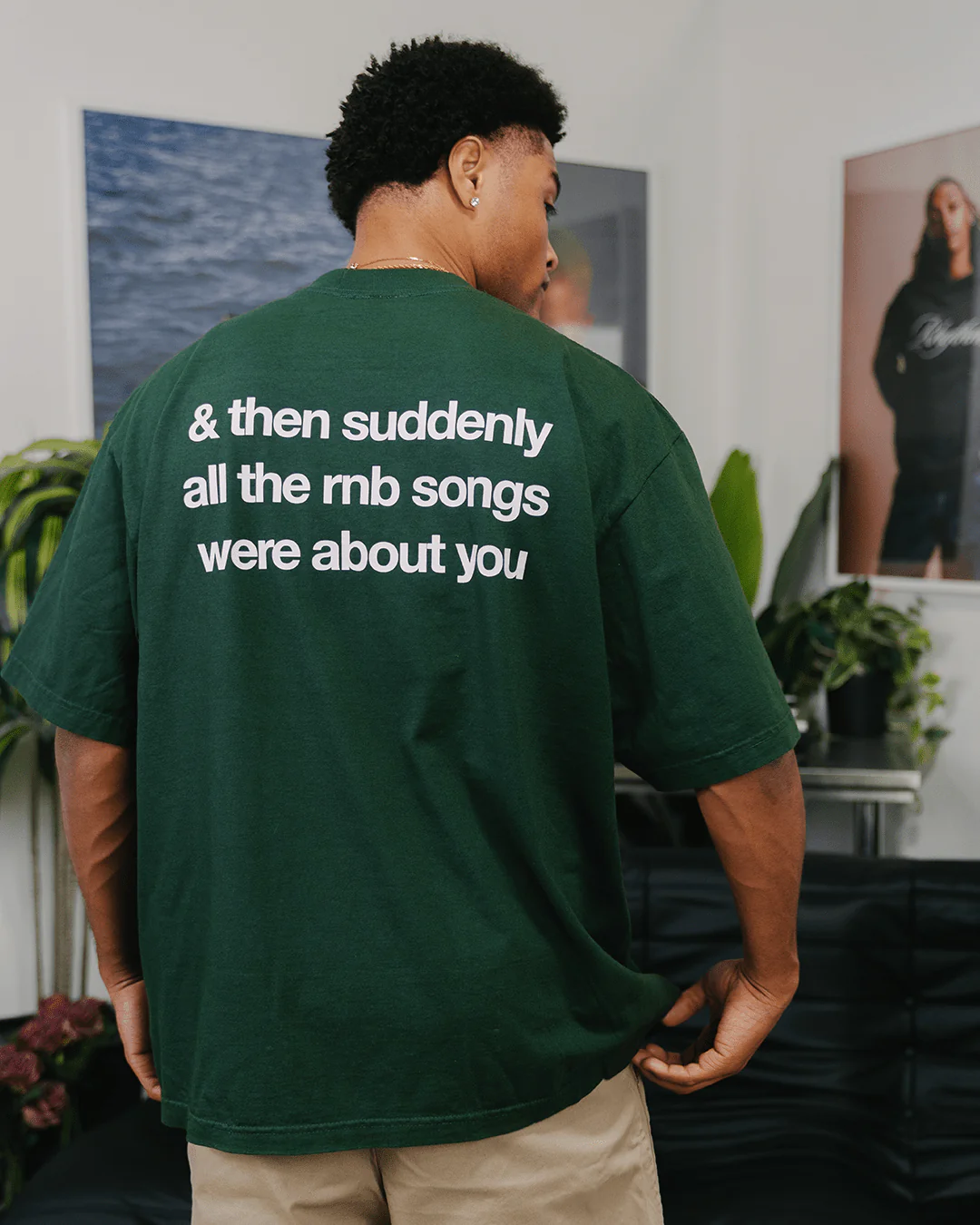 Rnb Songs | Oversized Green Graphic Tee - Image 6
