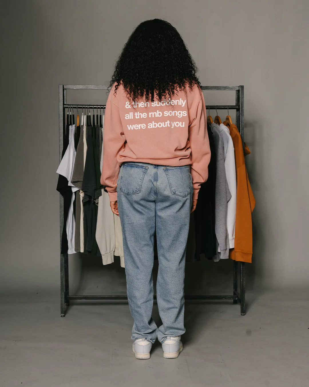 Rnb Songs | Salmon Crewneck Sweatshirt - Image 3