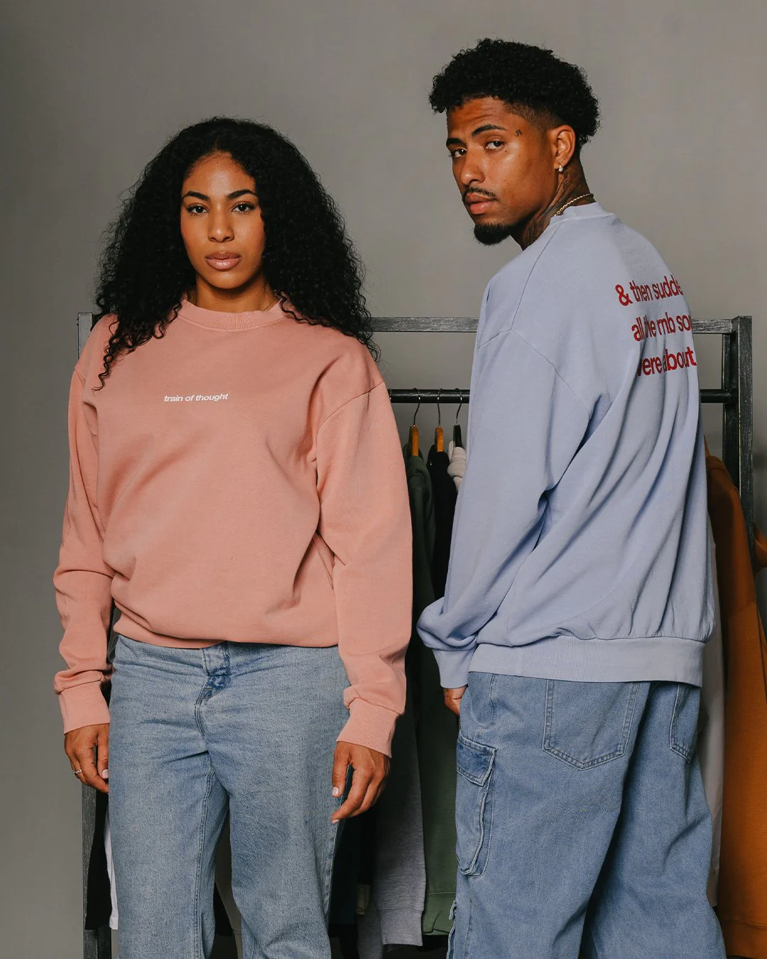 Rnb Songs | Salmon Crewneck Sweatshirt - Image 6