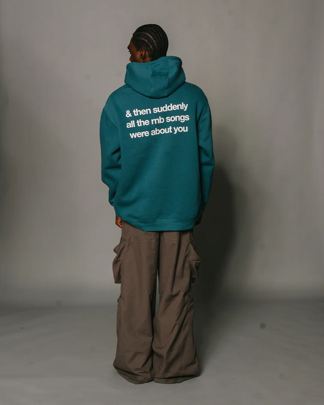 Rnb Songs | Teal Pullover Hoodie - Image 5