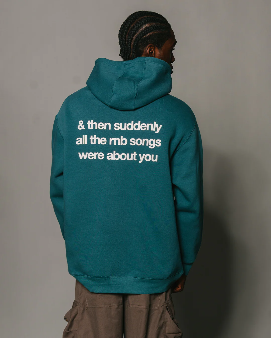 Rnb Songs | Teal Pullover Hoodie - Image 6