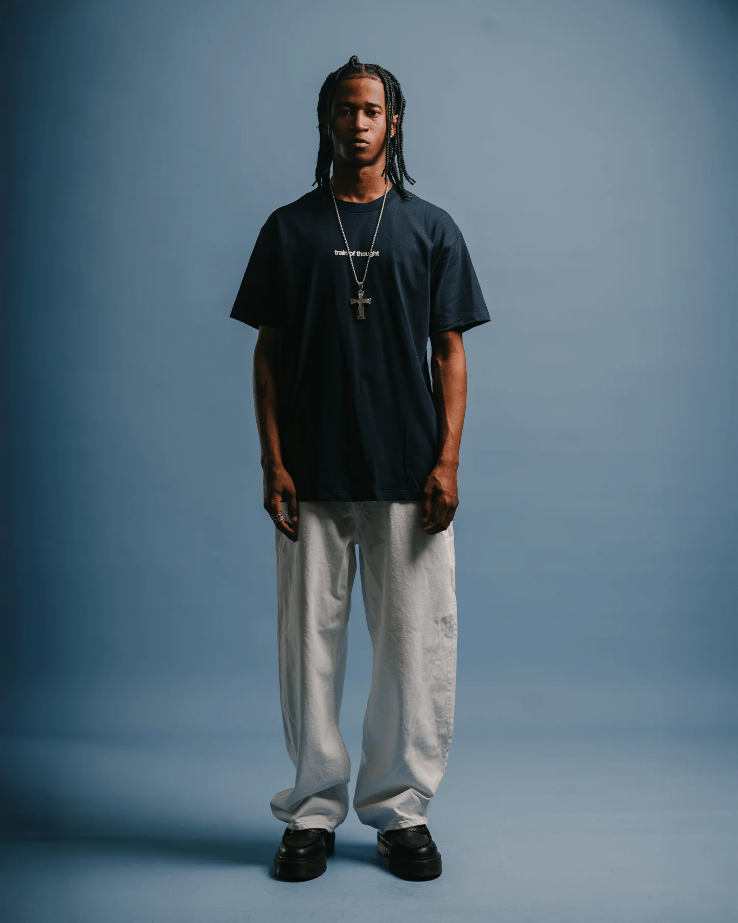 Rnb Songs V2 | Classic Navy Blue Graphic Tee - Image 3