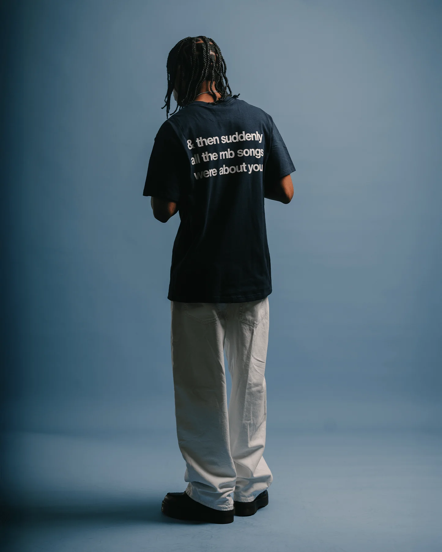 Rnb Songs V2 | Classic Navy Blue Graphic Tee - Image 4