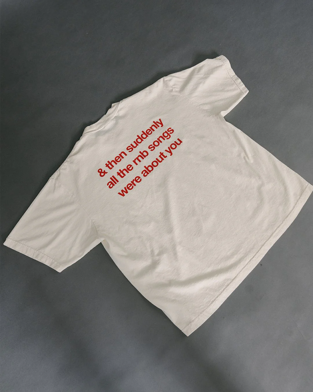 Rnb Songs V3 | Oversized Cream Graphic Tee - Image 5
