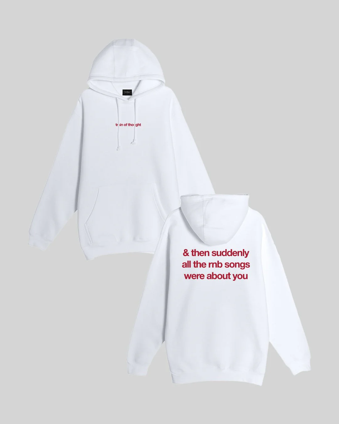 Rnb Songs | White Pullover Hoodie