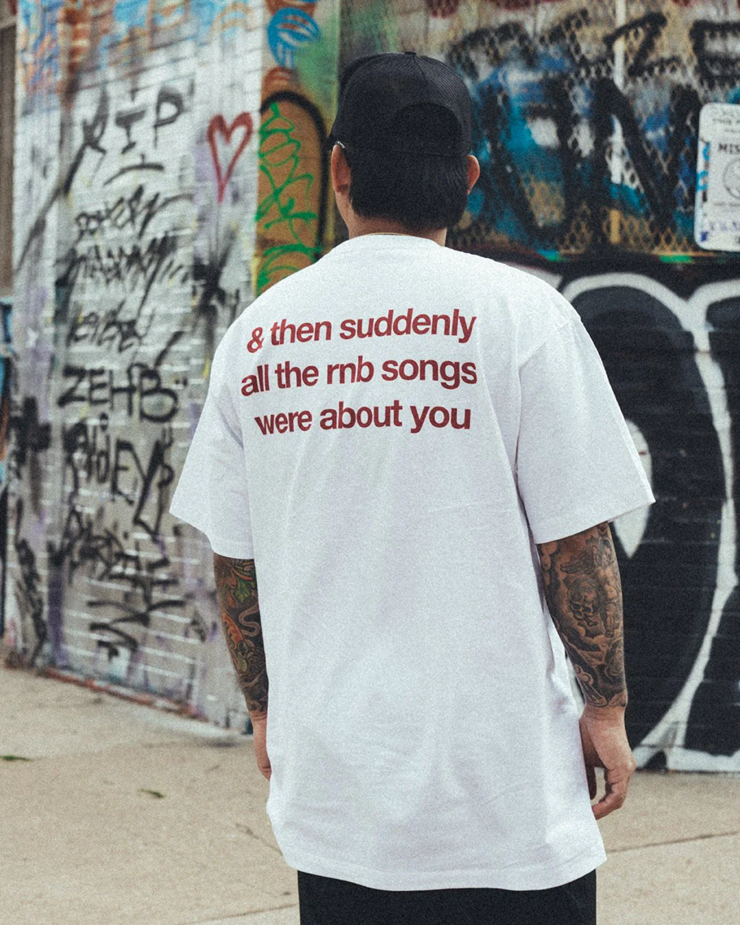 Rnb Songs | Classic White Graphic Tee - Image 4
