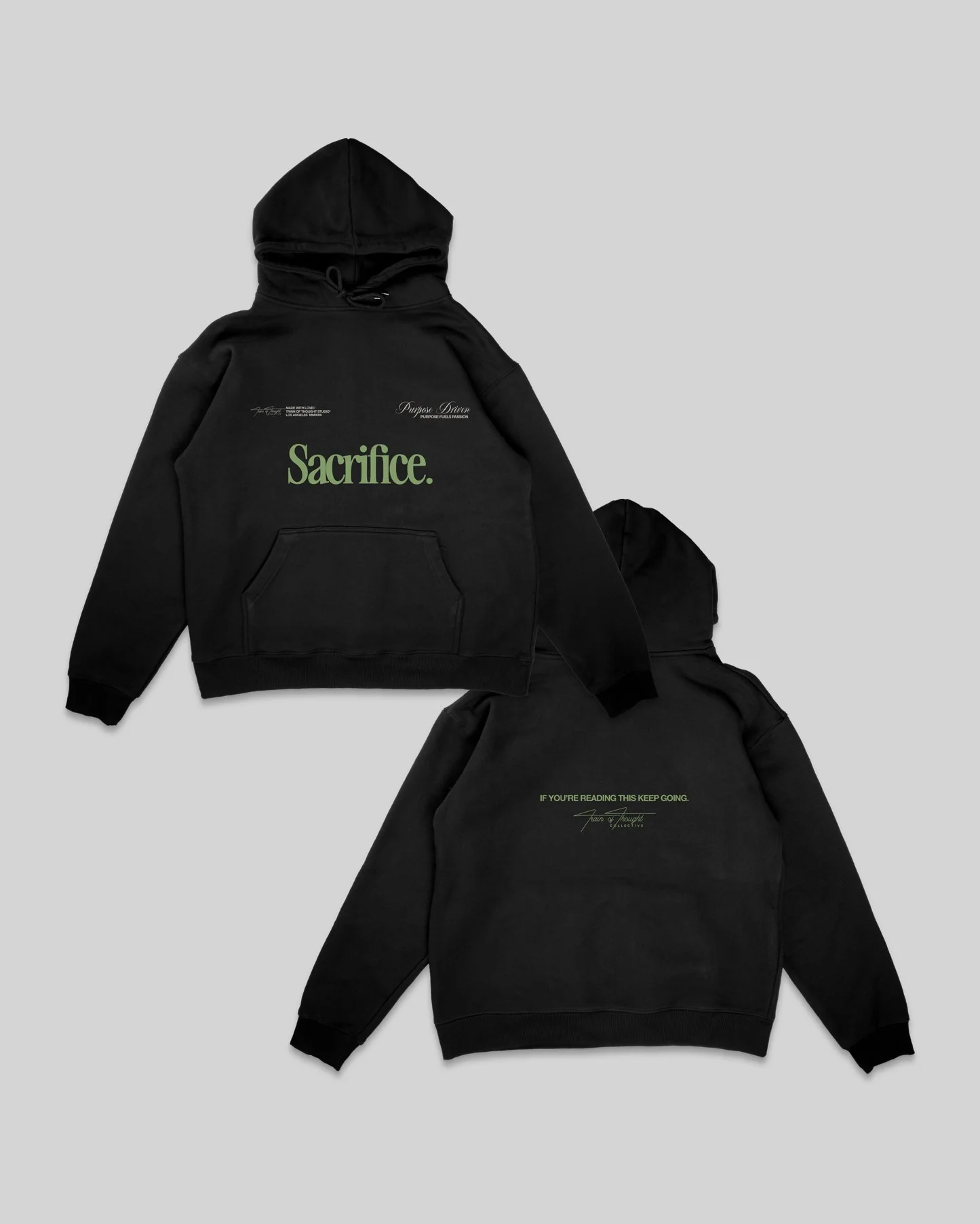 Sacrifice | Black Pullover Hoodie