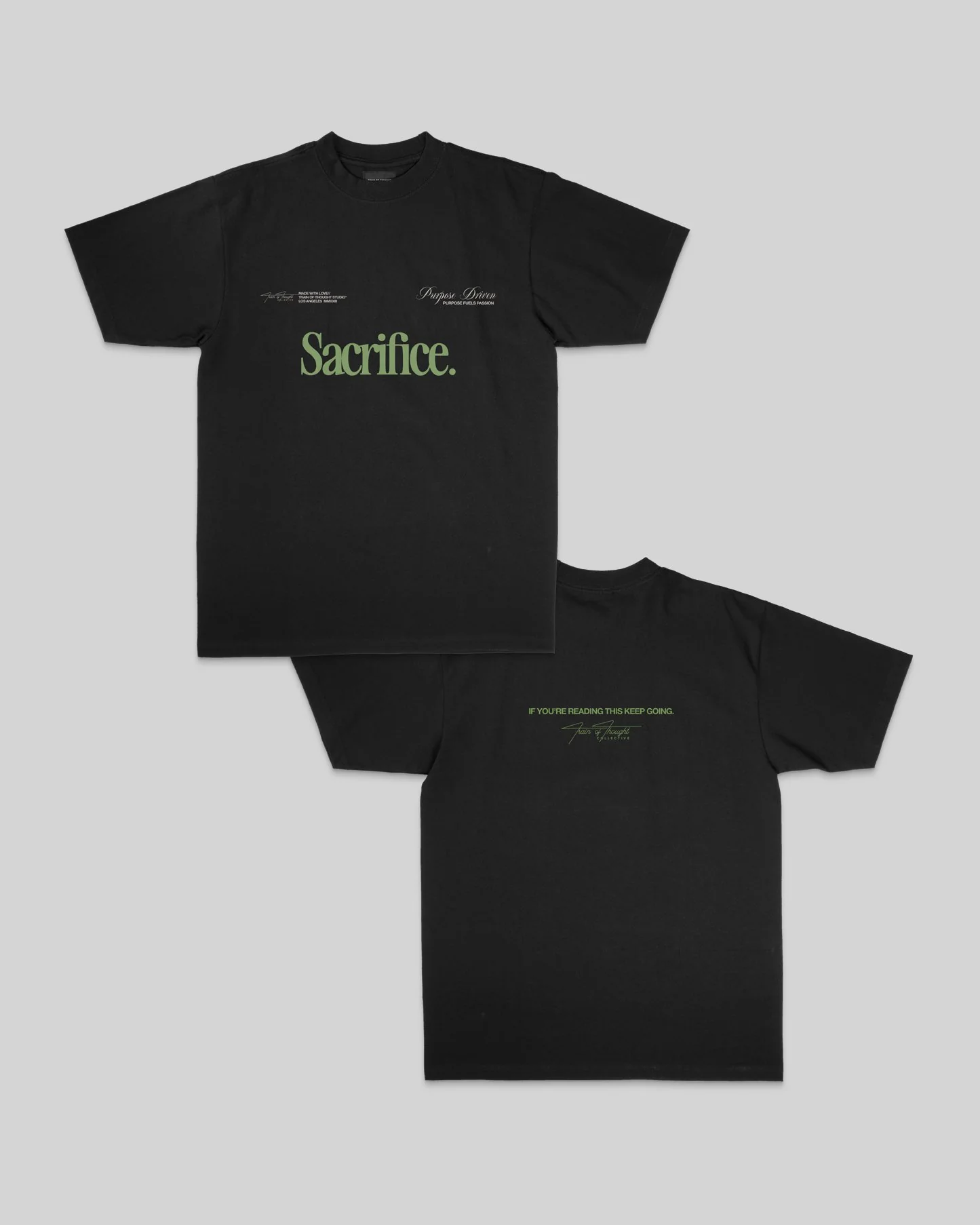 Sacrifice | Heavyweight Black Graphic Tee