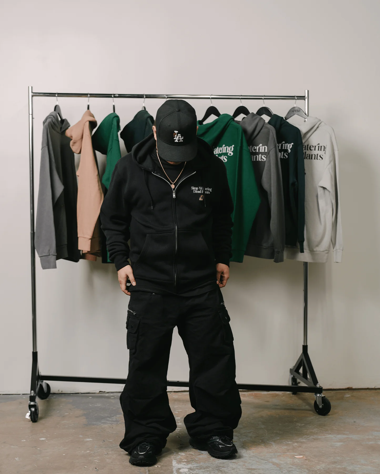 Stop Watering Dead Plants | Black Full Zip Hoodie - Image 5