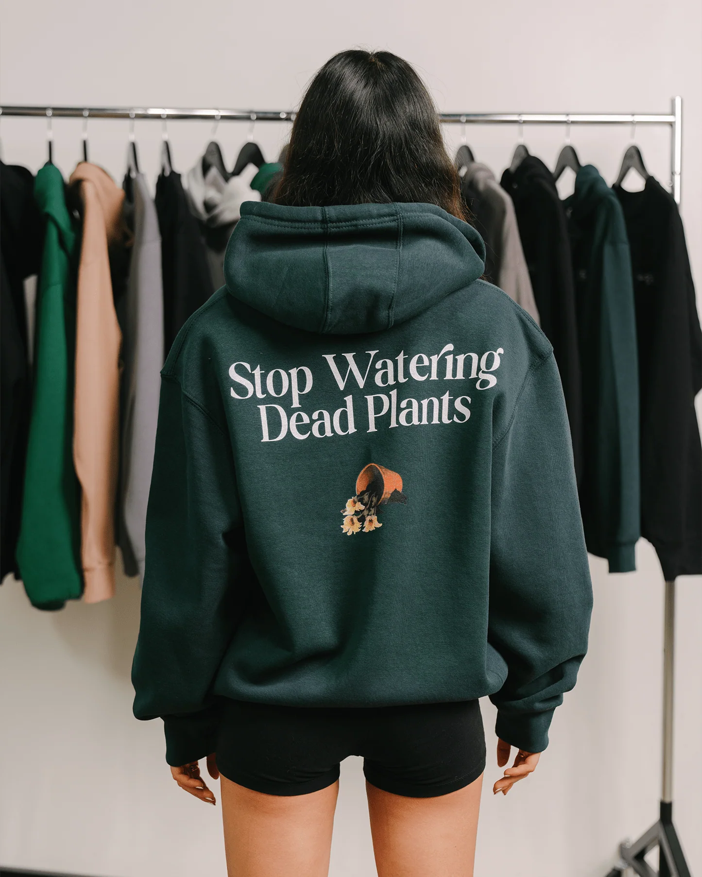 Stop Watering Dead Plants | Green Full Zip Hoodie - Image 5