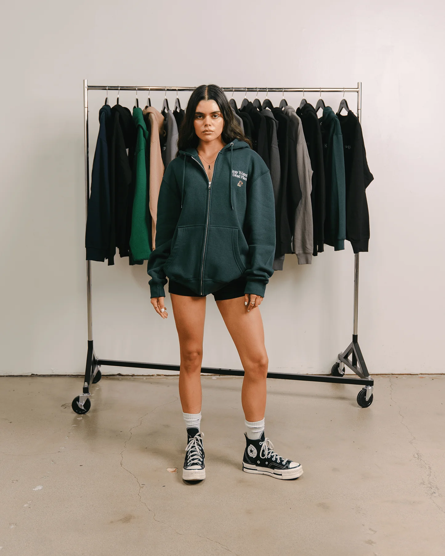 Stop Watering Dead Plants | Green Full Zip Hoodie - Image 7