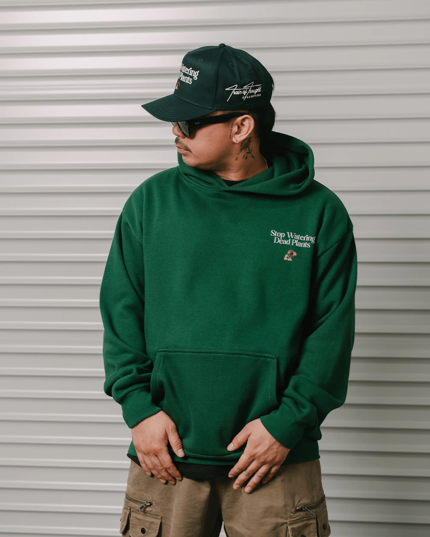 Stop Watering Dead Plants | Green Urban Hoodie - Image 3