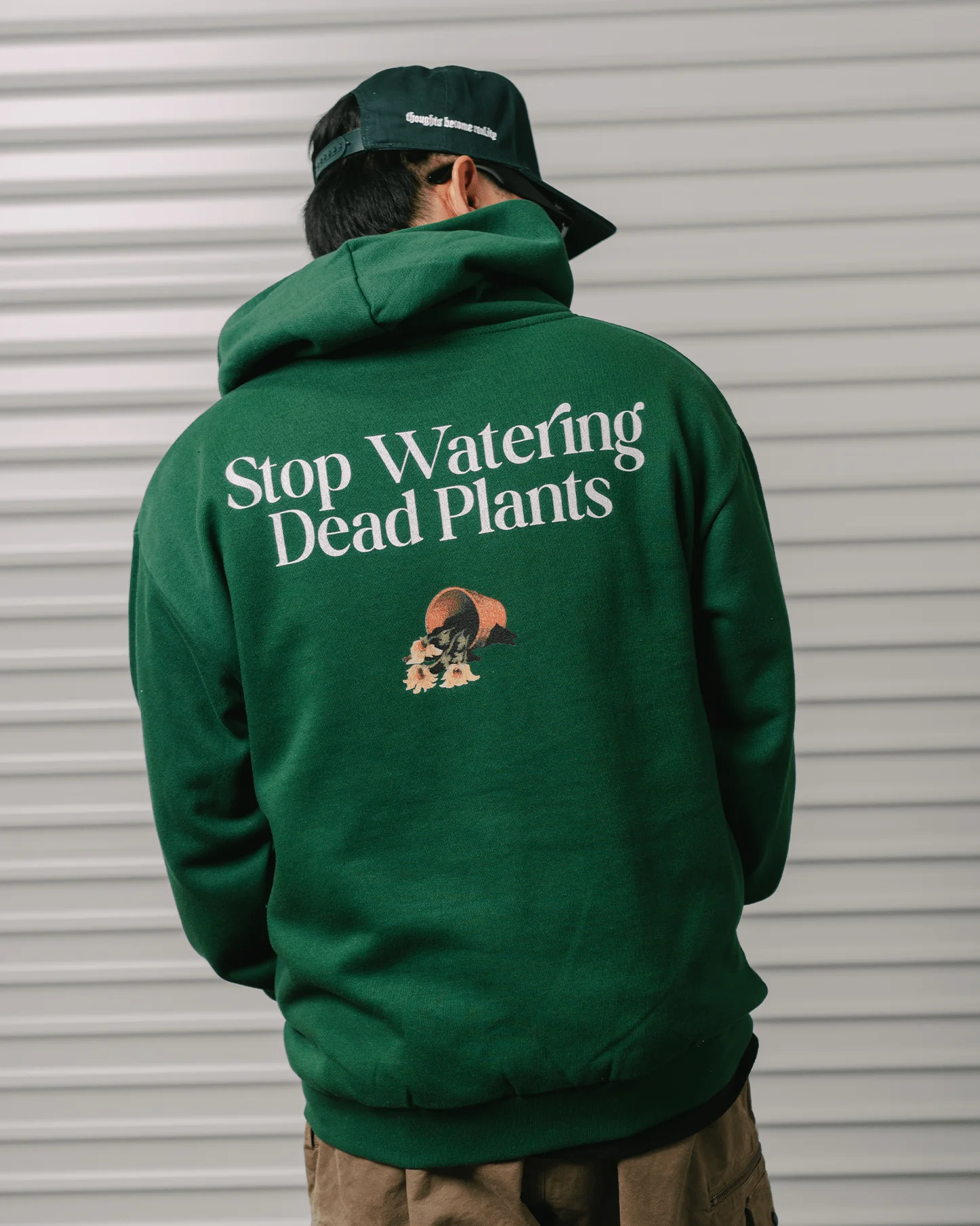 Stop Watering Dead Plants | Green Urban Hoodie - Image 6