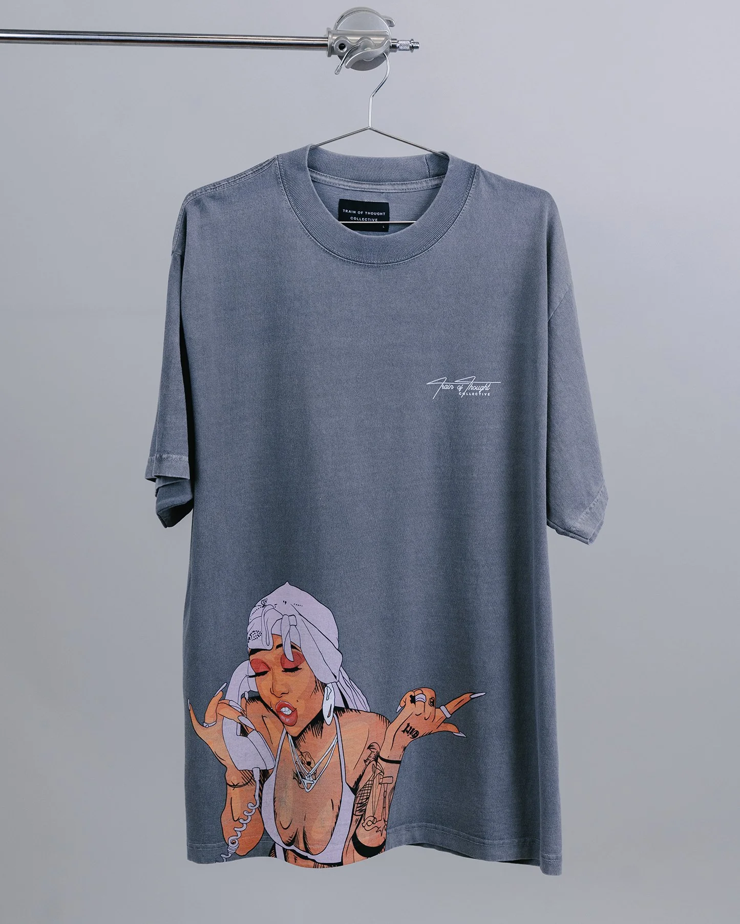 Summer Big Face | Oversized Cement Graphic Tee - Image 3