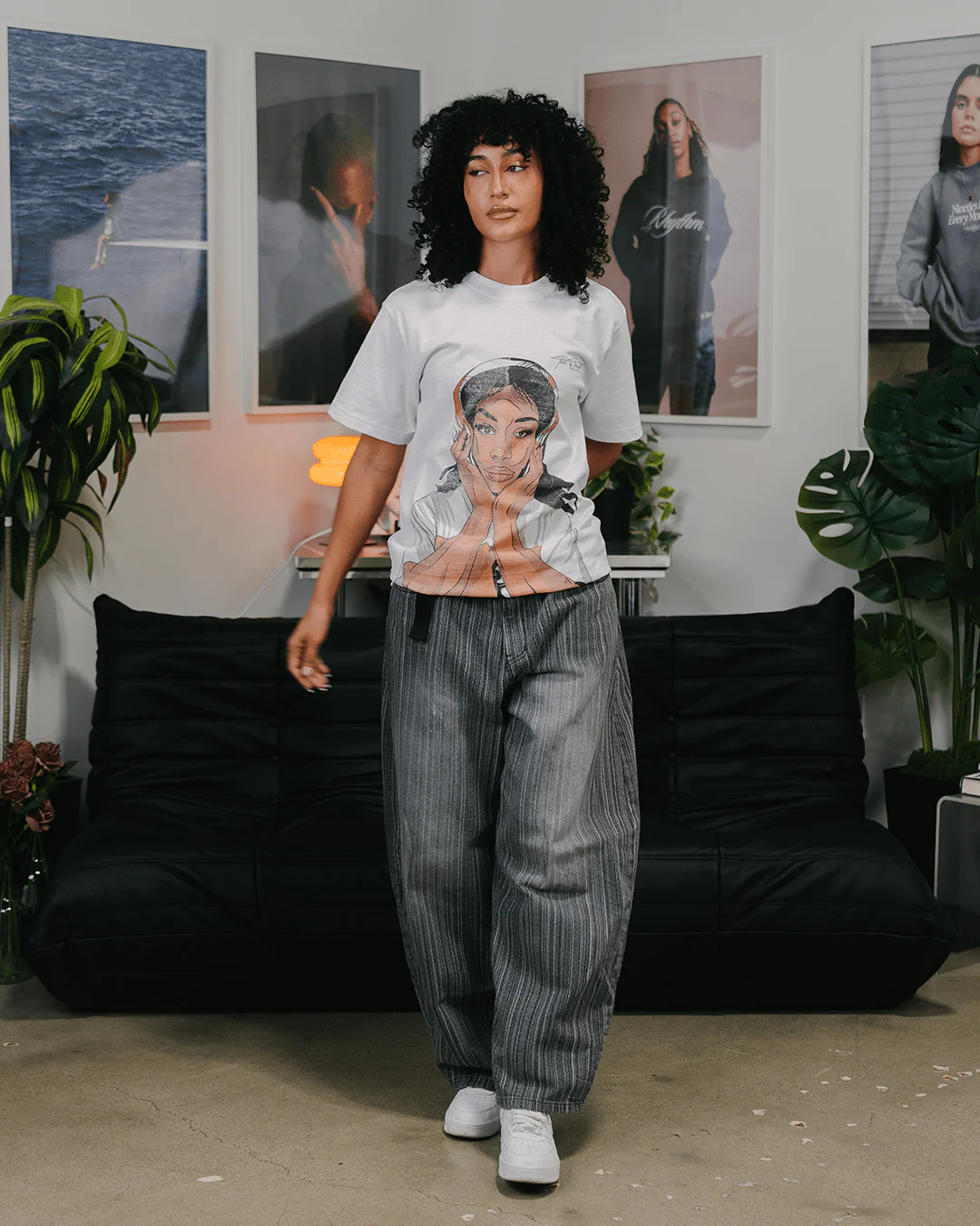 SZA Big Face | White Graphic Tee - Image 2