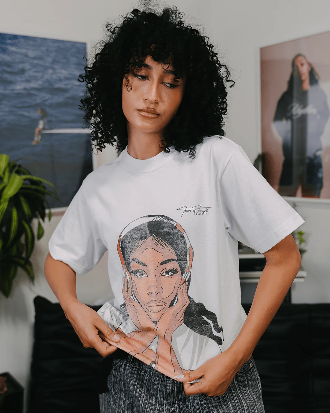 SZA Big Face | White Graphic Tee - Image 3