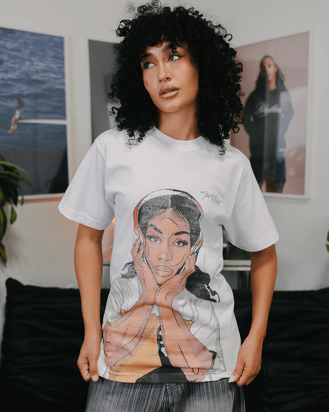 SZA Big Face | White Graphic Tee - Image 4