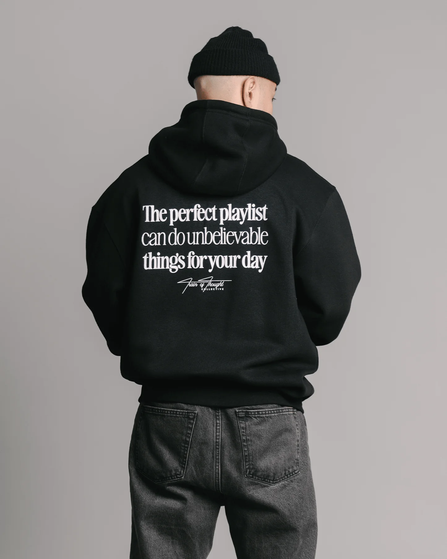 The Perfect Playlist | Black Pullover Hoodie - Image 3