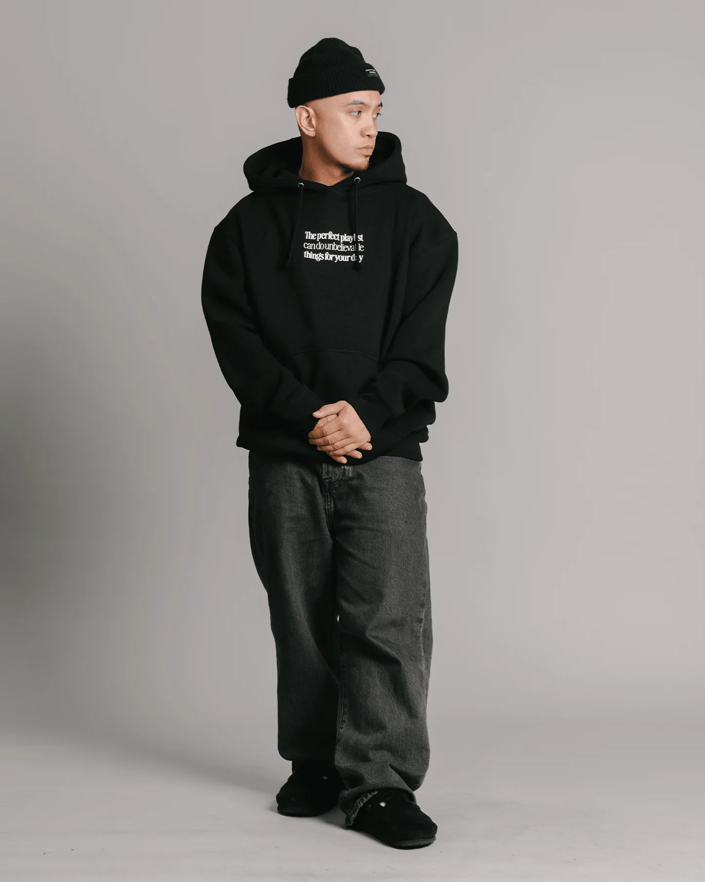 The Perfect Playlist | Black Pullover Hoodie - Image 5