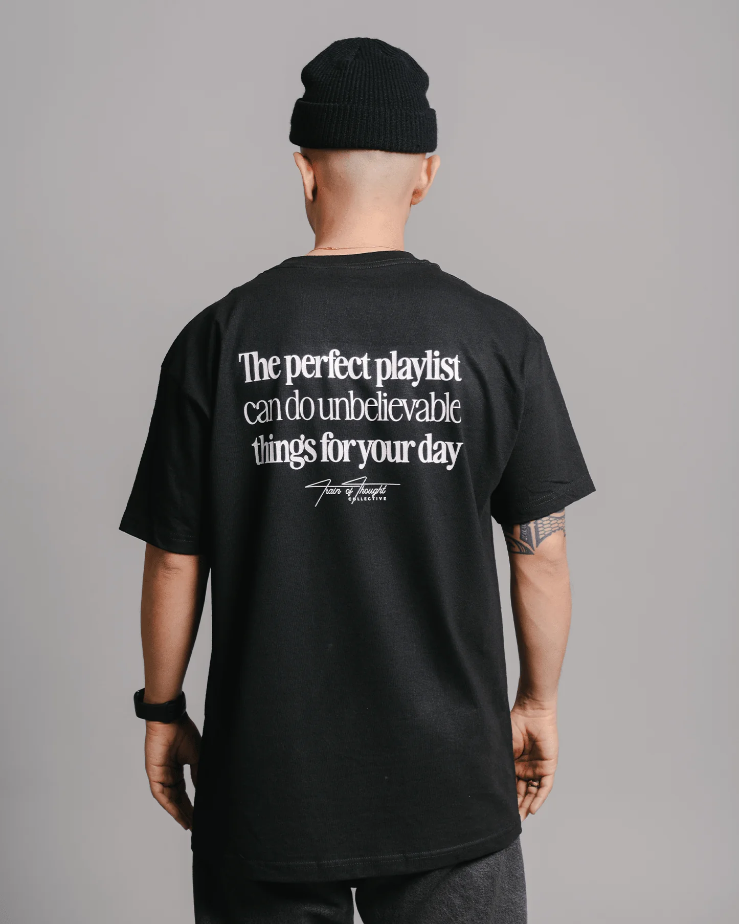 The Perfect Playlist | Classic Black Graphic Tee - Image 3