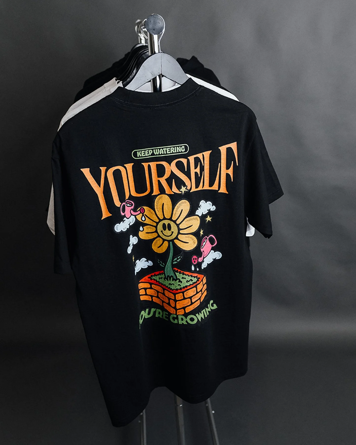 Water Yourself | Heavyweight Black Graphic Tee - Image 2