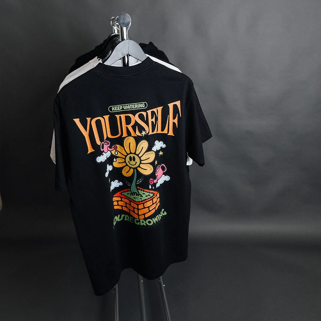 Water Yourself | Heavyweight White Graphic Tee - Image 2