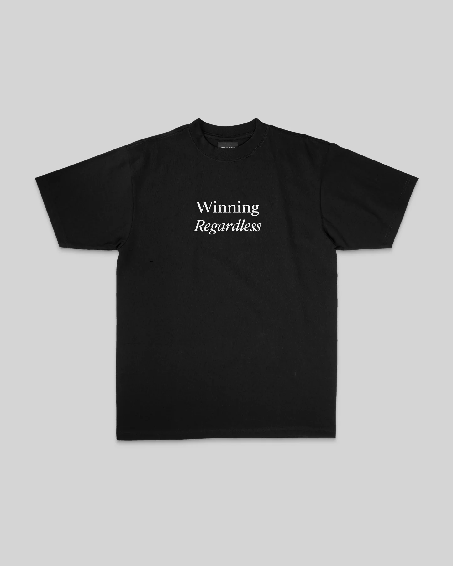 Winning Regardless V1 | Heavyweight Black Graphic Tee